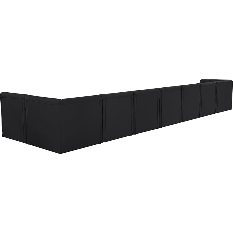 Meridian Furniture Tuft Black Velvet Modular Sectional