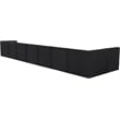 Meridian Furniture Tuft Black Velvet Modular Sectional