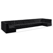 Meridian Furniture Tuft Black Velvet Modular Sectional