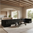 Meridian Furniture Tuft Black Velvet Modular Sectional