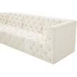 Meridian Furniture Tuft Cream Velvet Modular Sofa