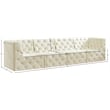 Meridian Furniture Tuft Cream Velvet Modular Sofa