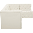 Meridian Furniture Tuft Cream Velvet Modular Sectional