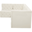 Meridian Furniture Tuft Cream Velvet Modular Sectional