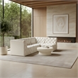 Meridian Furniture Tuft Cream Velvet Modular Sectional