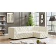 Meridian Furniture Tuft Cream Velvet Modular Sectional