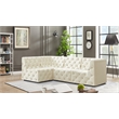 Meridian Furniture Tuft Cream Velvet Modular Sectional