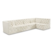 Meridian Furniture Tuft Cream Velvet Modular Sectional