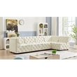 Meridian Furniture Tuft Cream Velvet Modular Sectional