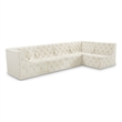 Meridian Furniture Tuft Cream Velvet Modular Sectional