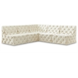 Meridian Furniture Tuft Cream Velvet Modular Sectional