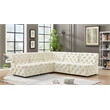Meridian Furniture Tuft Cream Velvet Modular Sectional