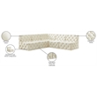 Meridian Furniture Tuft Cream Velvet Modular Sectional