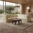 Meridian Furniture Tuft Cream Velvet Modular Sectional