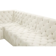Meridian Furniture Tuft Cream Velvet Modular Sectional