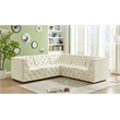 Meridian Furniture Tuft Cream Velvet Modular Sectional