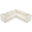 Meridian Furniture Tuft Cream Velvet Modular Sectional