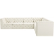 Meridian Furniture Tuft Cream Velvet Modular Sectional