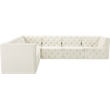 Meridian Furniture Tuft Cream Velvet Modular Sectional
