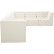 Meridian Furniture Tuft Cream Velvet Modular Sectional