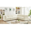 Meridian Furniture Tuft Cream Velvet Modular Sectional