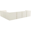 Meridian Furniture Tuft Cream Velvet Modular Sectional