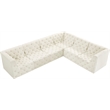 Meridian Furniture Tuft Cream Velvet Modular Sectional