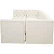 Meridian Furniture Tuft Cream Velvet Modular Sectional