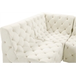 Meridian Furniture Tuft Cream Velvet Modular Sectional