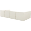 Meridian Furniture Tuft Cream Velvet Modular Sectional