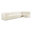 Meridian Furniture Tuft Cream Velvet Modular Sectional