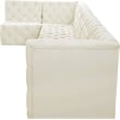 Meridian Furniture Tuft Cream Velvet Modular Sectional