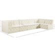 Meridian Furniture Tuft Cream Velvet Modular Sectional