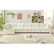 Meridian Furniture Tuft Cream Velvet Modular Sectional