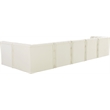 Meridian Furniture Tuft Cream Velvet Modular Sectional