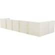 Meridian Furniture Tuft Cream Velvet Modular Sectional