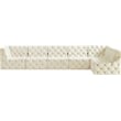Meridian Furniture Tuft Cream Velvet Modular Sectional