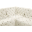Meridian Furniture Tuft Cream Velvet Modular Sectional