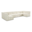 Meridian Furniture Tuft Cream Velvet Modular Sectional