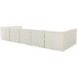 Meridian Furniture Tuft Cream Velvet Modular Sectional