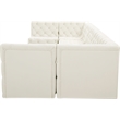 Meridian Furniture Tuft Cream Velvet Modular Sectional