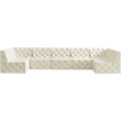 Meridian Furniture Tuft Cream Velvet Modular Sectional