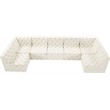 Meridian Furniture Tuft Cream Velvet Modular Sectional