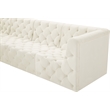 Meridian Furniture Tuft Cream Velvet Modular Sectional