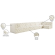 Meridian Furniture Tuft Cream Velvet Modular Sectional