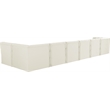 Meridian Furniture Tuft Cream Velvet Modular Sectional