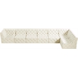 Meridian Furniture Tuft Cream Velvet Modular Sectional