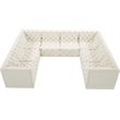 Meridian Furniture Tuft Cream Velvet Modular Sectional