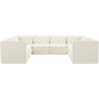 Meridian Furniture Tuft Cream Velvet Modular Sectional
