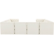Meridian Furniture Tuft Cream Velvet Modular Sectional